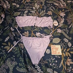 Lavender Bandeau Bikini Set